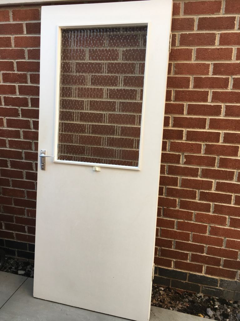 Vintage bathroom door