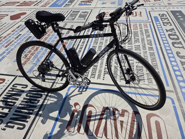 Genesis croix de fer ebike electric pedal assist throttle 2 batterys keys mint 