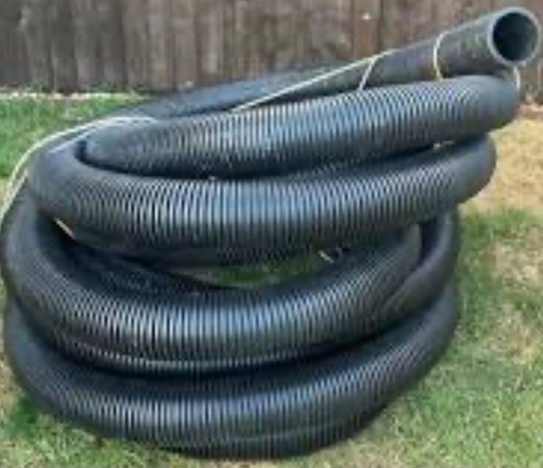 Black electrical underground electrical pipe