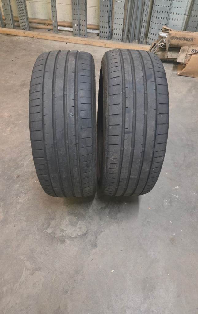 2x FALKEN 225 45 18 TYRES EXTRA LOAD PART WORN 5MM TREAD - £30 total for both Tyres