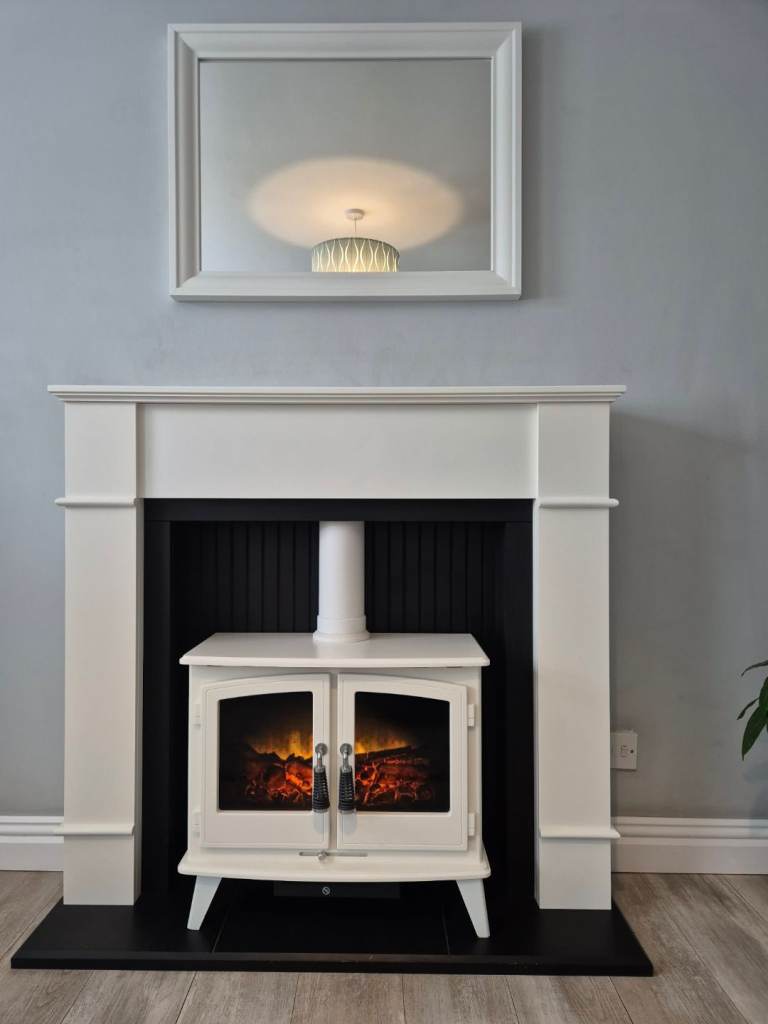 White fire and surround