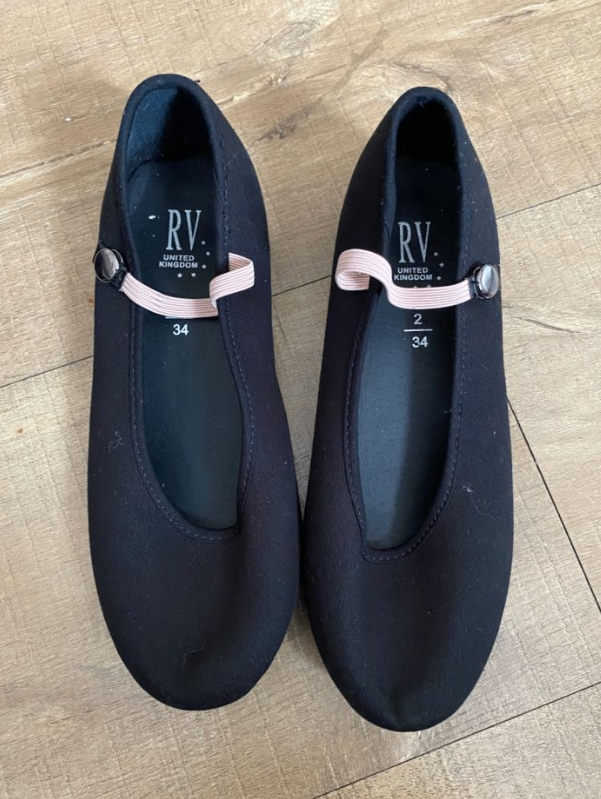 image for Black dance shoes. Size 2. 