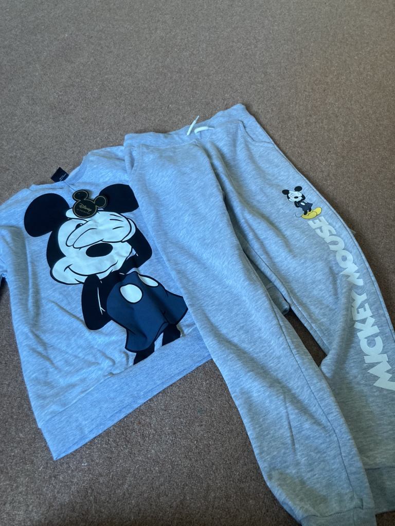 Unworn Mickey Mouse Sweatshirt & Joggers