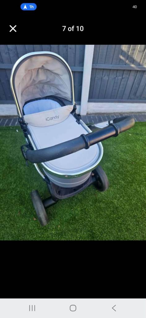 iCandy Peach Pushchair with Carrycot and Car Seat – Good Condition