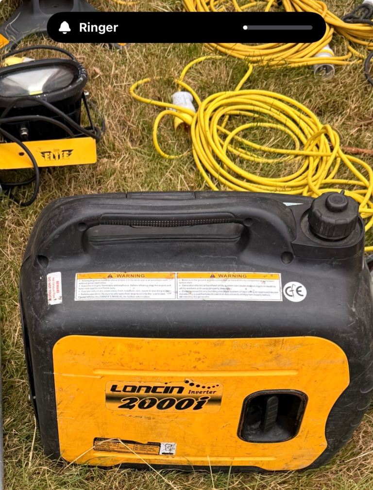 Loncin 2000i Generator with Work Lights and Cables