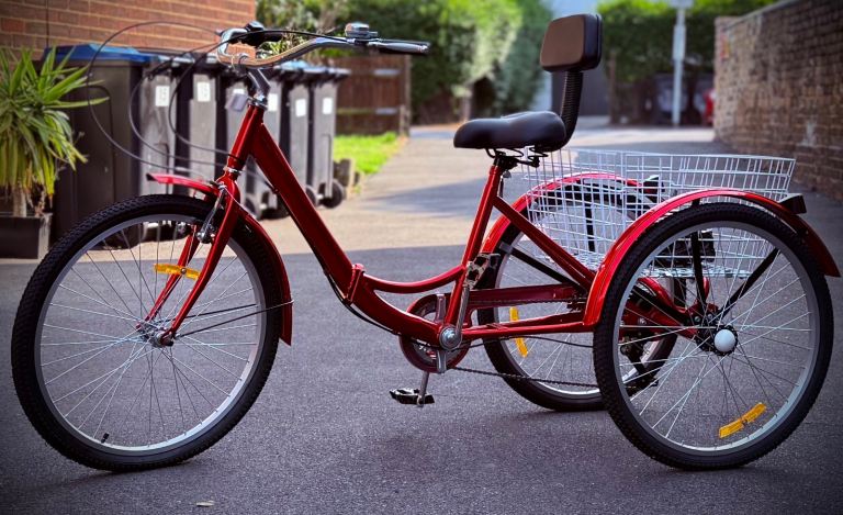 Adult tricycle, professionally assembled, upgraded seat w/ backrest. AS NEW £199 WAS £489