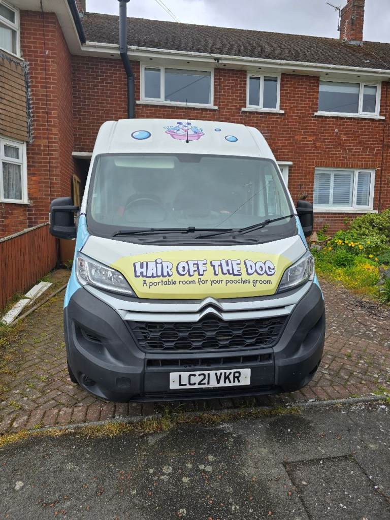 🐾 FOR SALE - 2021 CITROËN RELAY MOBILE DOG GROOMING VAN + "HAIR OFF THE DOG" BUSINESS NAME 🐾