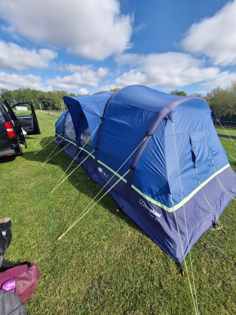 Berghaus Air tent 8.1  nite fall and Berghaus Air porch and Berghaus Air windbreaker 