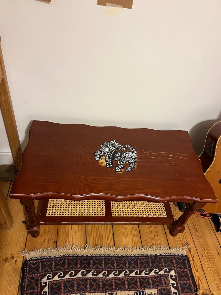 Unique handpainted horse coffee table