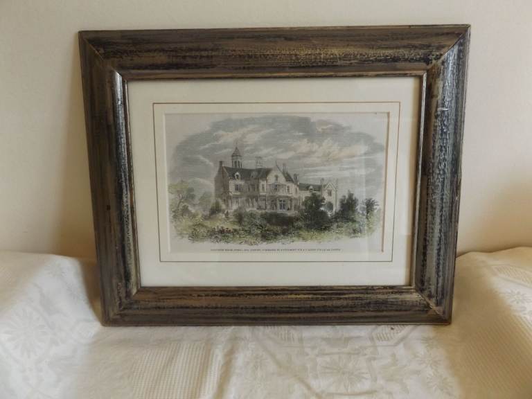 HANTS. Ashburton House, Stoke's Bay, Gosport 1862 old antique print picture FRAMED