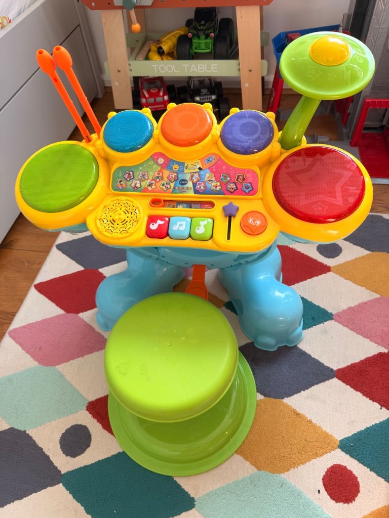 VTech Baby Drum Kit with Stool 