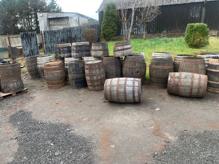 Whole oak barrels only £25 each