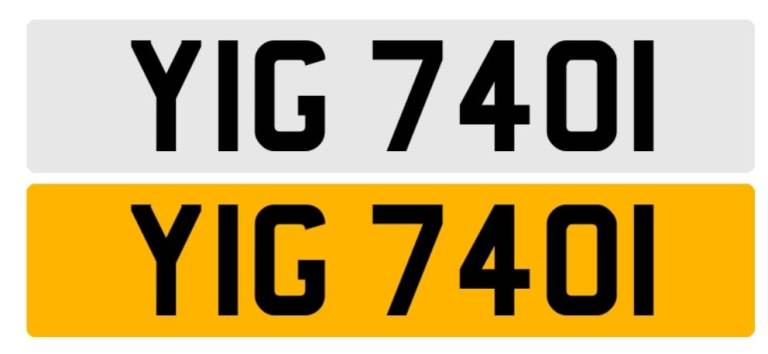 Registration number YIG 7401. BMW 740i