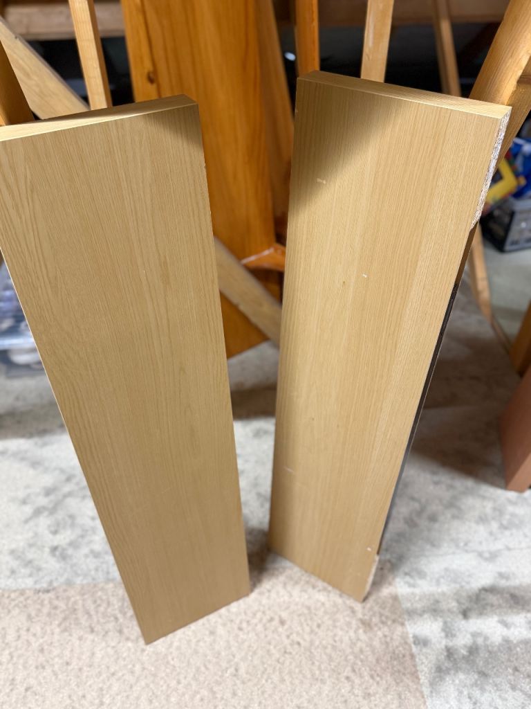 Pair of IKEA Wall Shelves – Light Oak Effect