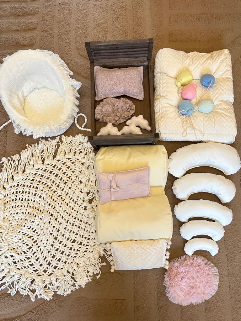 Baby Photography Props – Bed, Hammock, Pillows, and Chair