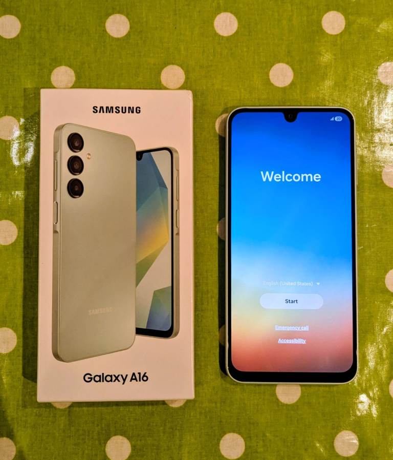 Samsung A16- GALAXY- BRILLIANT CONDITION- GREEN- BOXED- NO ISSUES- GRAB ASAP!