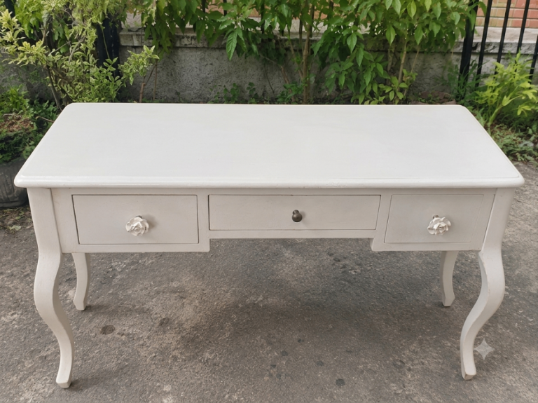 Vintage Cream Dressing Table / Console Table