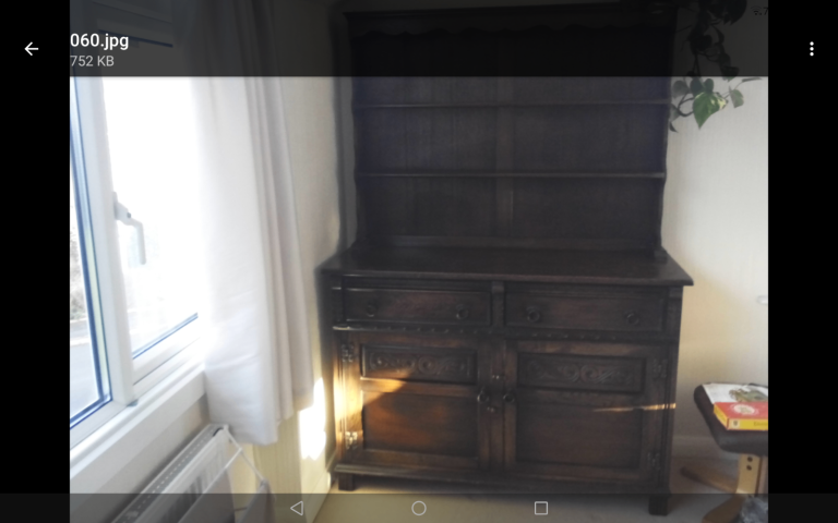 Oak dresser sideboard and plate rack