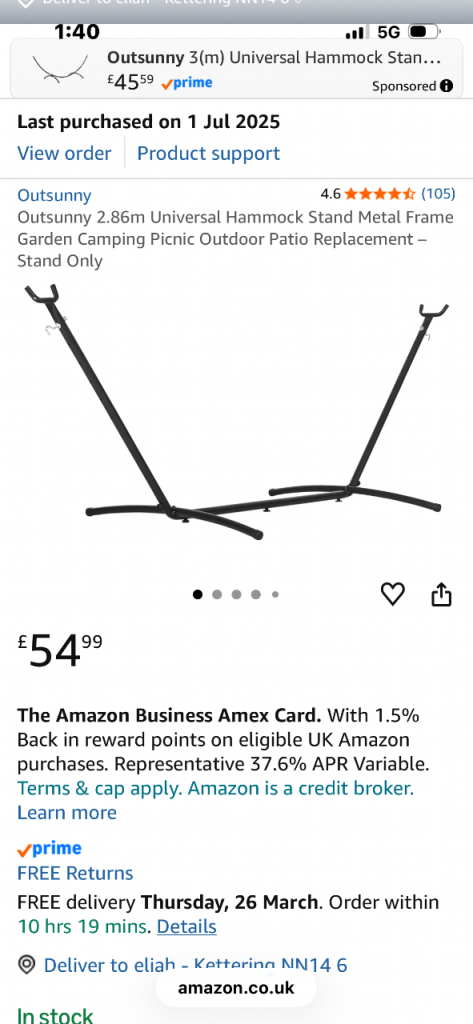 Hammock stand 