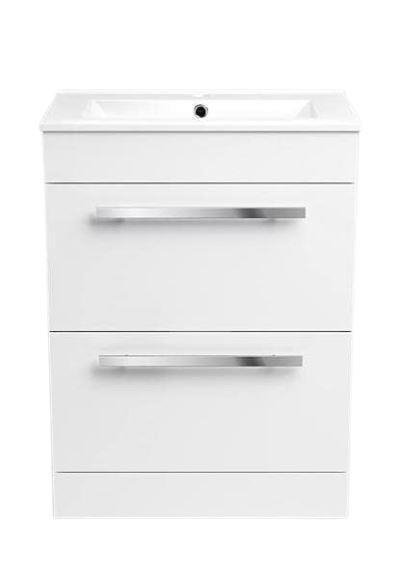 New White Avon Basin Vanity Unit 600mm RRP £215 Our Price £140