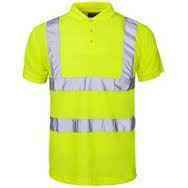 11 Yellow Hivis Polo T Shirt Job Lot