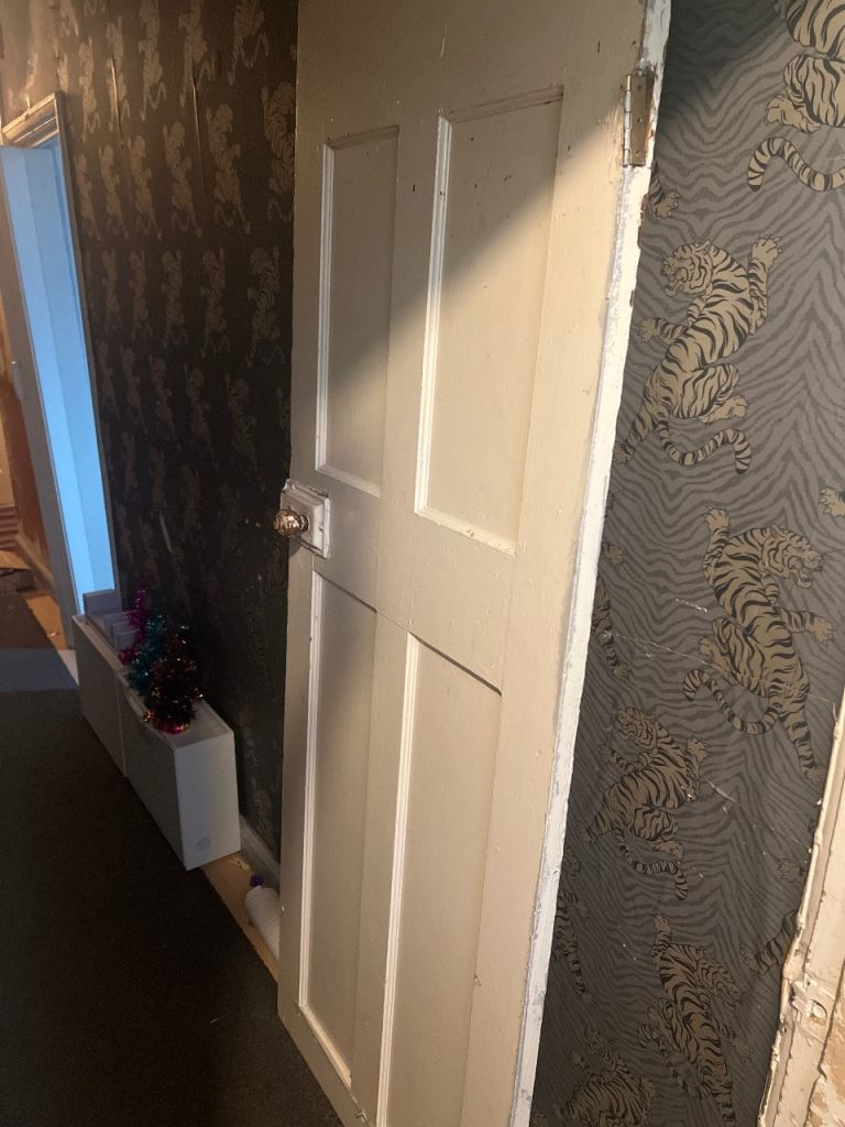 Cream Internal Wooden Door with Handle