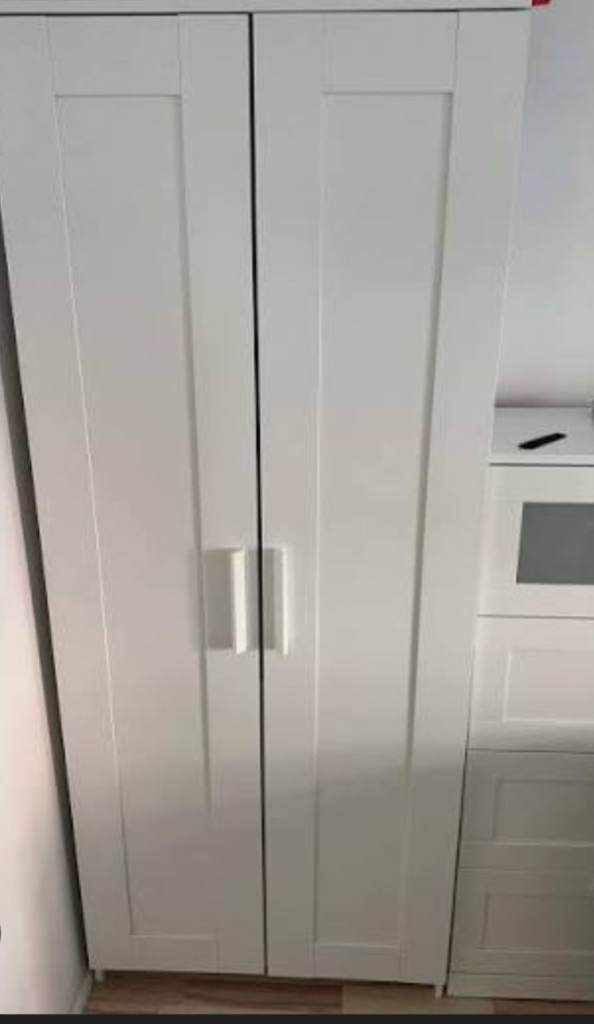 Ikea white double door wardrobe 