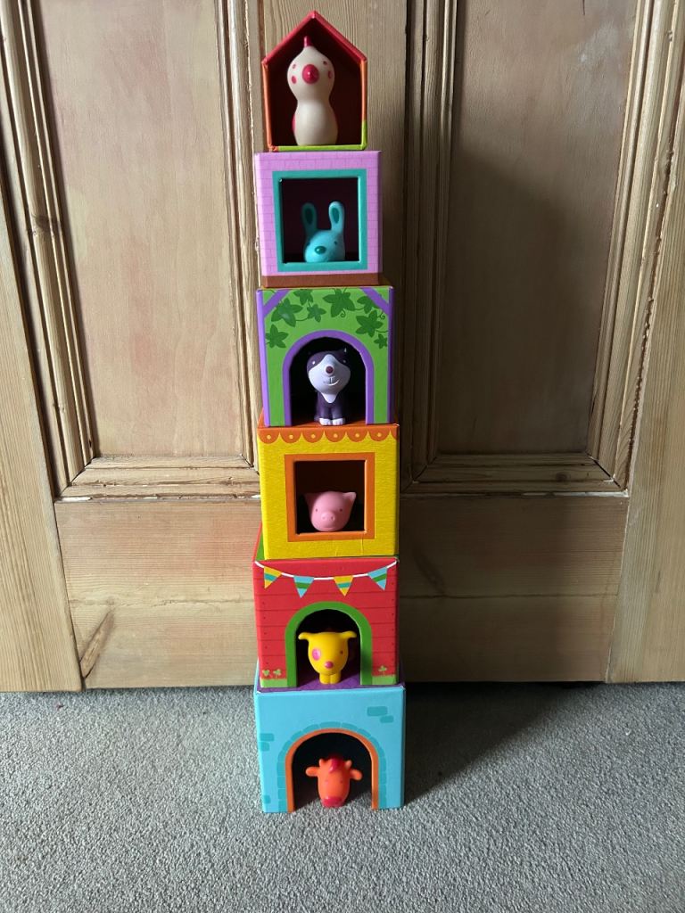 Stacking blocks with animals