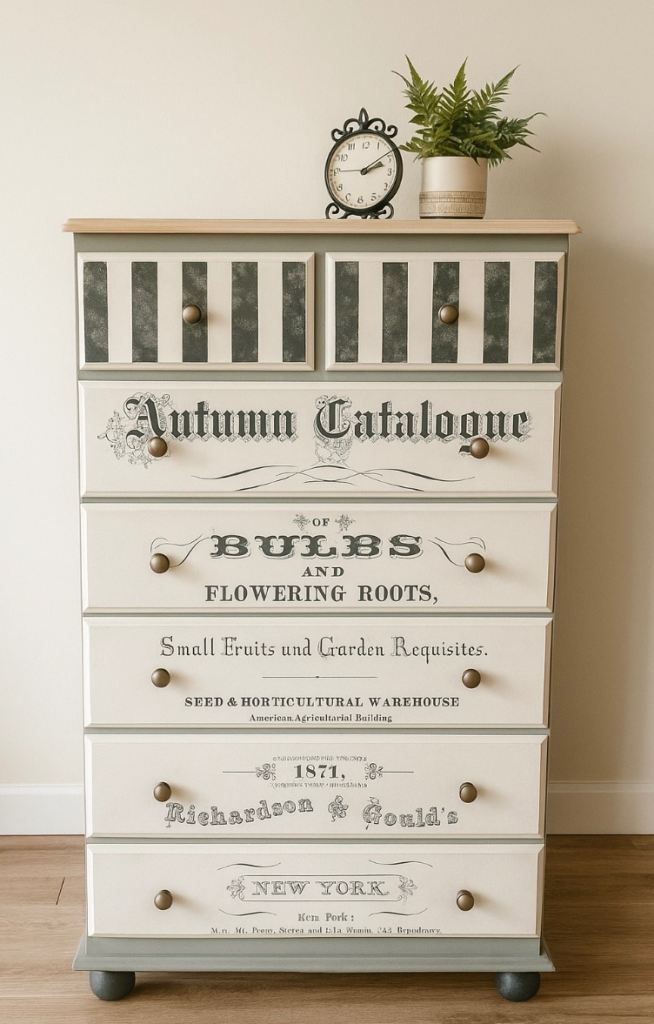 Solid Chest of Drawers Upcycled, Free Delivery