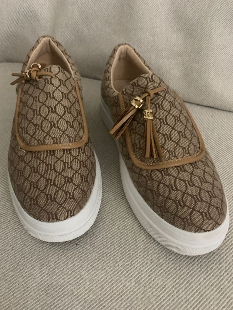 image for River island platform sole slip on trainers size UK 7