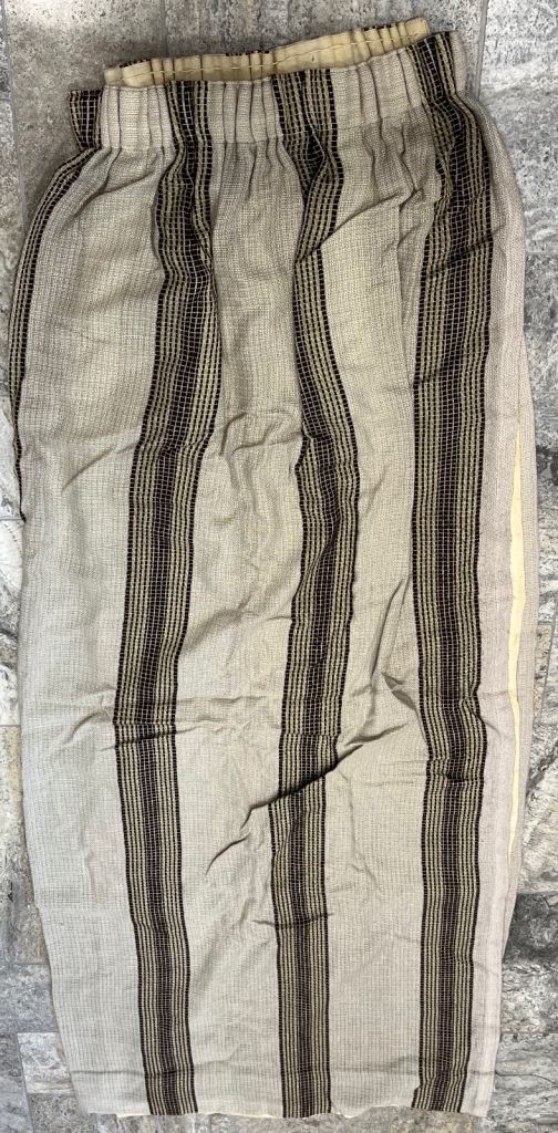 Retro beige/brown long curtains