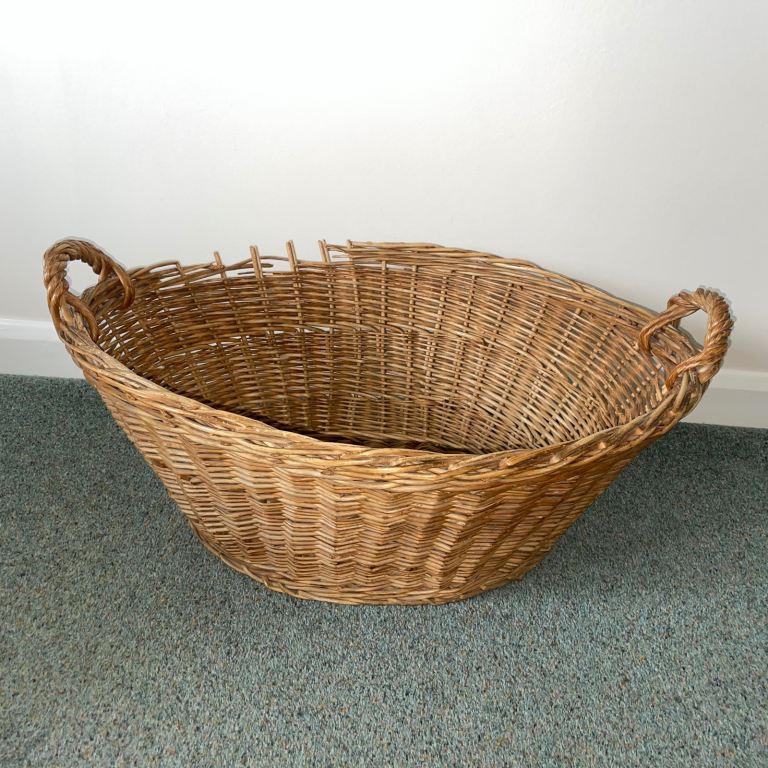 Vintage Woven Willow Basket 