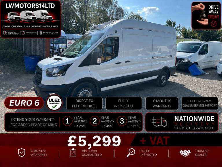 FORD TRANSIT 2.0 ECOBLUE LEADER L3H3 LWB THERMO KING FRIDGE FREEZER 2022 71 REG