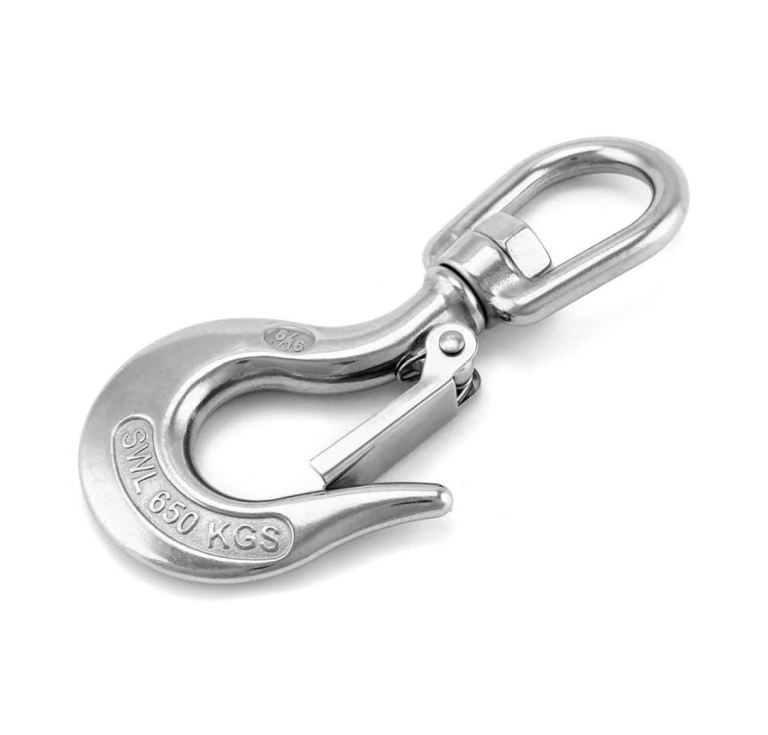 Top Anchor Climbing Crane Lifting Hook with Swivel Eye and Latch