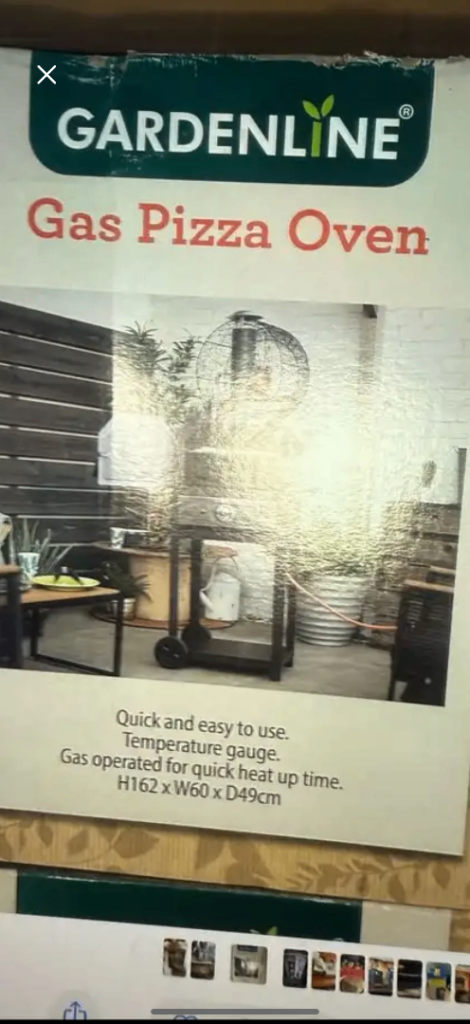 Large free standing gas pizza oven / bbq all sealed in box 