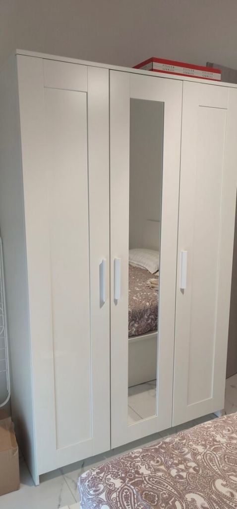 IKEA 3 Door Wardrobe with Mirror – Good Condition