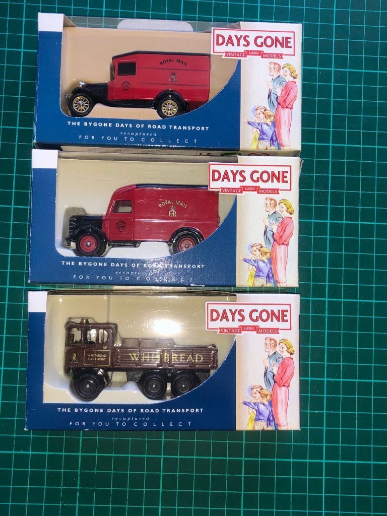 3 Lledo Days Gone Trucks. Royal Mail, Whitbread. See Photos
