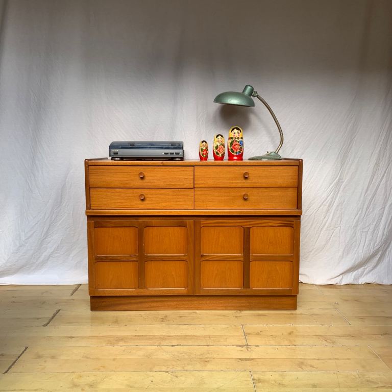 Vintage mid century Nathan sideboard record Vinyl cabinet unit cabinet  