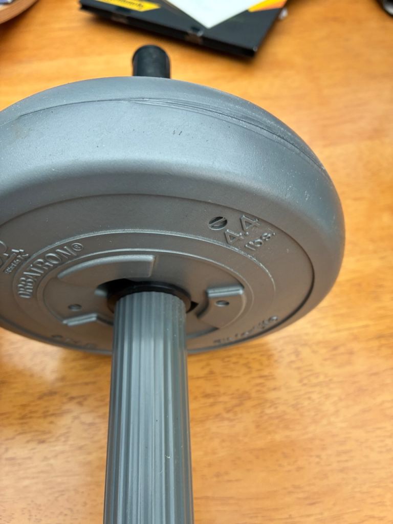 Two hand held dumb bells