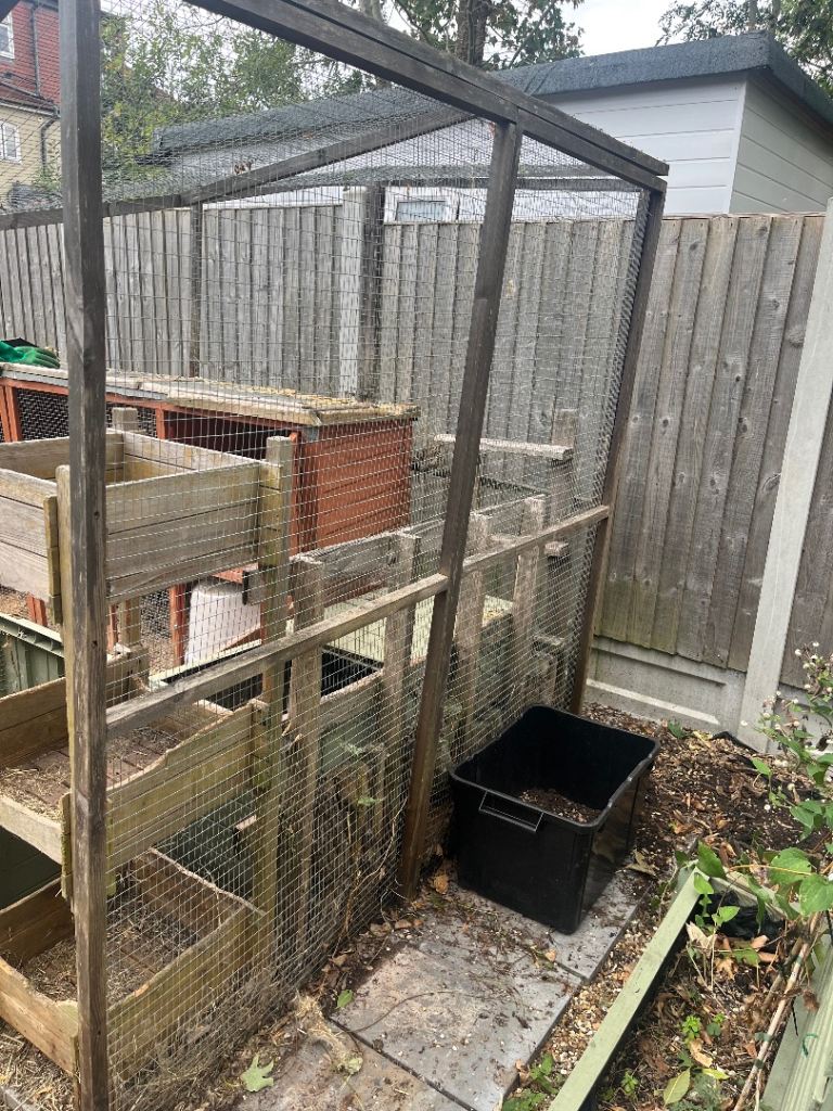 Rabbit Enclosure Panels, Dig Box, and Hide Box for Outdoor Use
