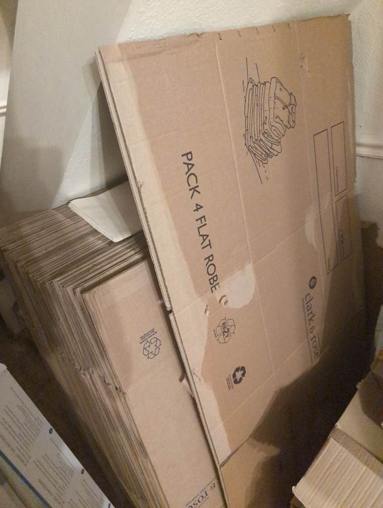 Packing boxes for moving house