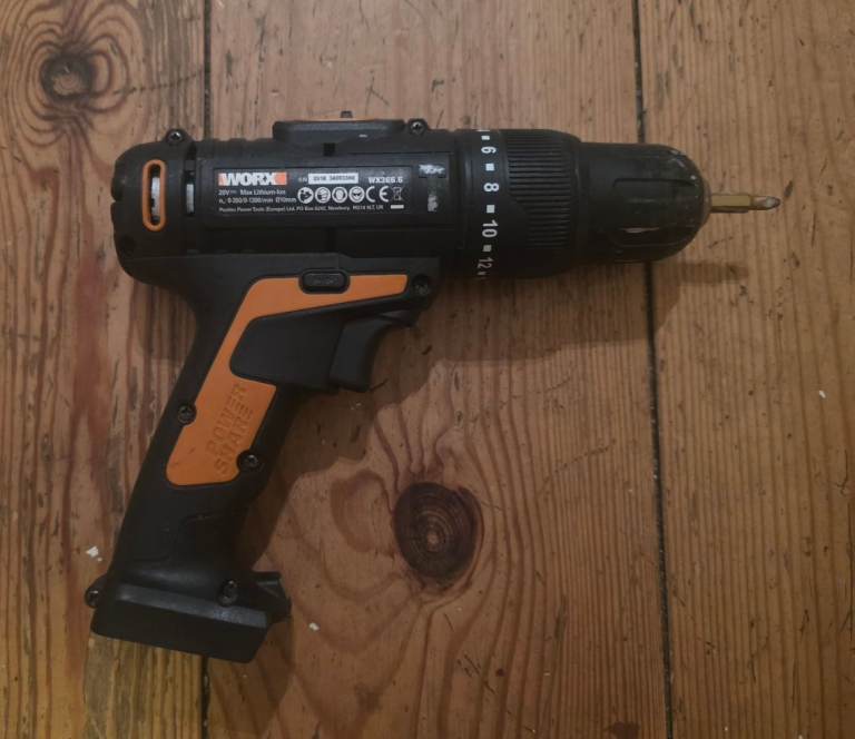 WORX WX366.6 20V cordless drill, still in good working order.
