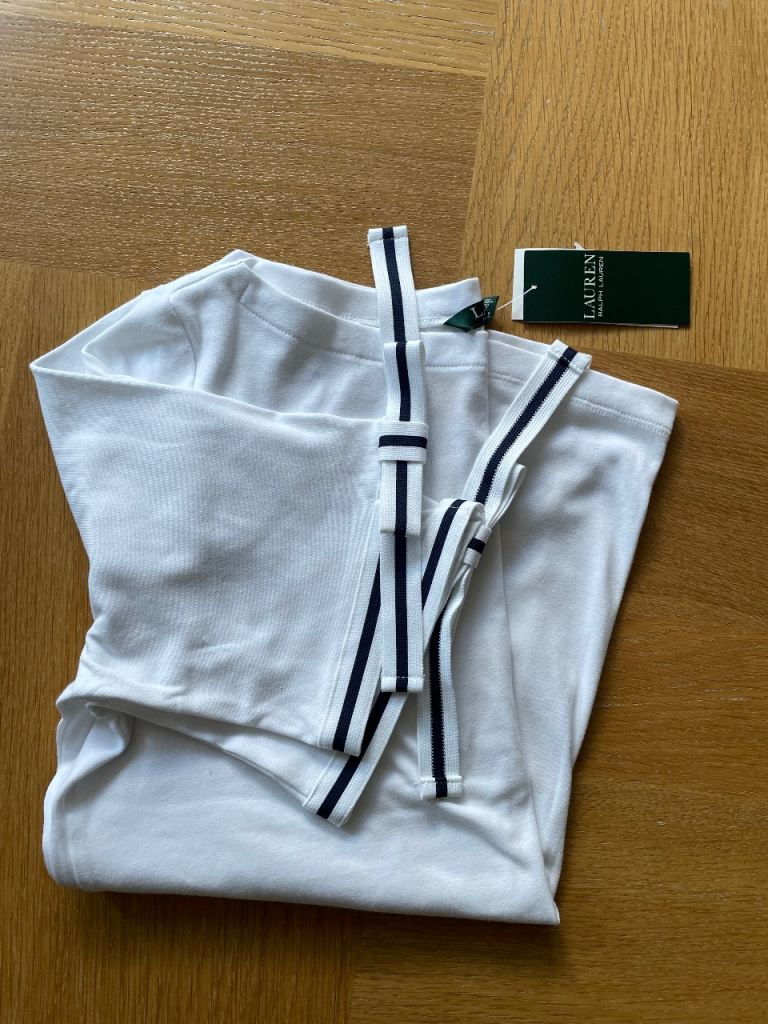 Ralph Lauren white / navy T-shirt , size XL( 16-18 UK), NEW