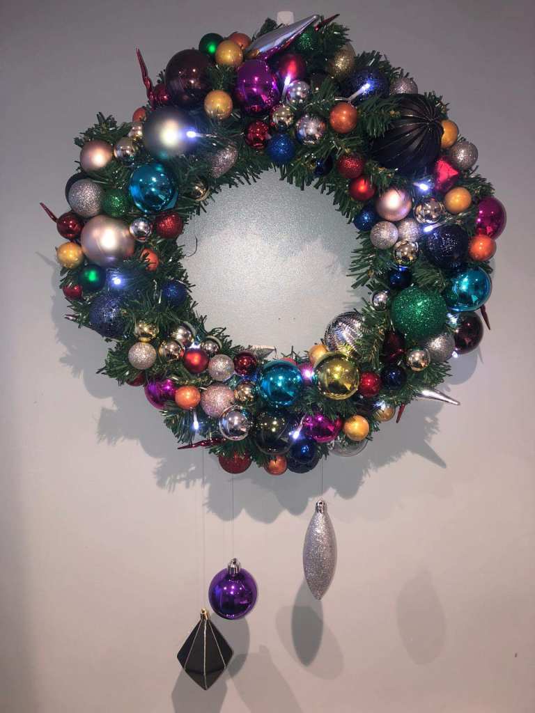 Lit Christmas Wreaths