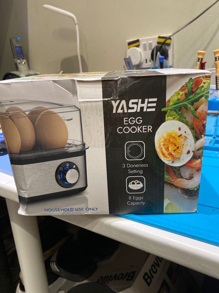 YASHE Egg Cooker - 8 Egg Capacity, in Box