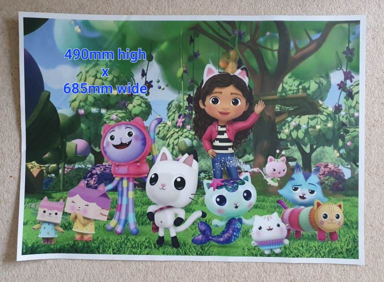 Gabby's doll house vinyl print/wall art, ideal for kids room. 