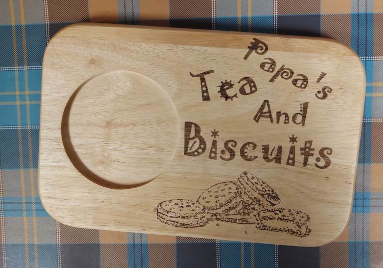 Tea And Biscuit Boards With Laser Engraved Design