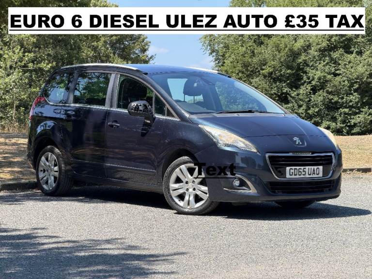 RARE 2015 PEUGEOT 5008 ACTIVE AUTO 1.6 DIESEL ULEZ CAZ ETG EURO 6 MPV £35 TAX 7 SEATER ZAFIRAA CAT S