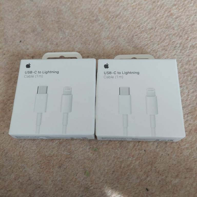 Two Apple USB-C to Lightning Cables (1m) – New in Box