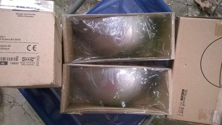 image for New Ikea Roxmo wall uplighter lamp x 4